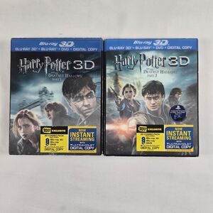 Harry Potter Deathly Hallows Part 1 & Part 2 Blu-ray 3D Combo Lot | Best Buy Exc